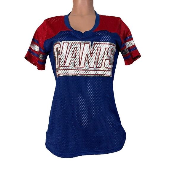 NFL Women's Mesh Short-Sleeve Shirt NY Giants - Picture 1 of 3